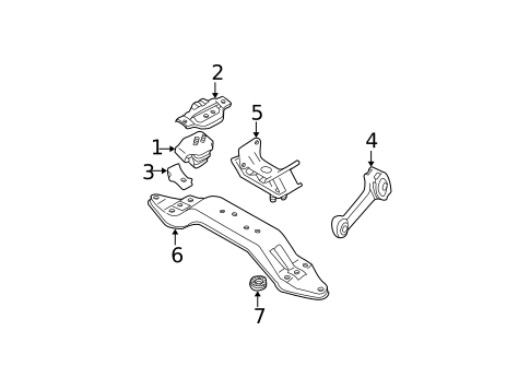 Engine & Trans Mounting for 2002 Subaru Impreza #1