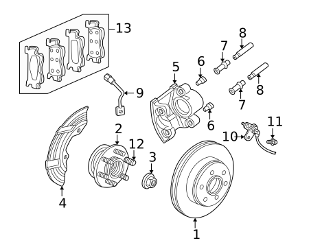 Front Brakes for 1999 Dodge Durango #1