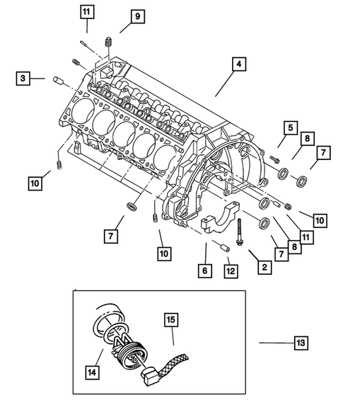 Cylinder Block for 2001 Dodge Ram 2500 #1