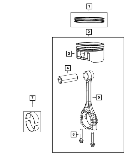 Crankshaft, Piston, Drive Plate, Flywheel, and Damper for 2023 Jeep Grand Cherokee L #1