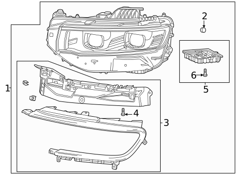 Headlamp Components for 2023 Jeep Grand Wagoneer L #0