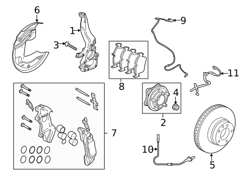 Front Brakes for 2008 Land Rover Range Rover Sport #0