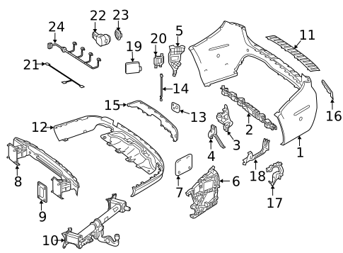 Bumper & Components - Rear for 2016 Mercedes-Benz GL63 AMG #2
