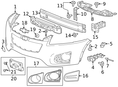 Bumper & Components - Front for 2016 Chevrolet Trax #0