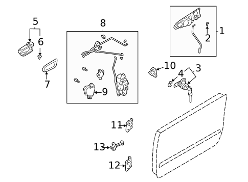 Rear Door for 2004 Subaru Impreza #1