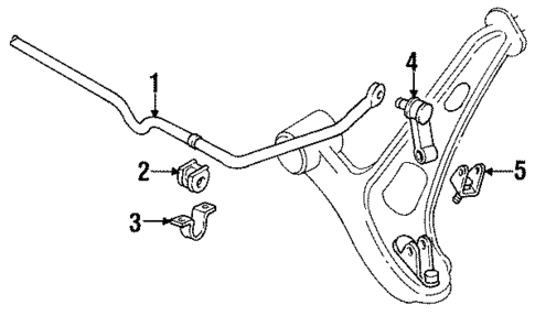 Stabilizer Bar & Components for 1989 Mazda RX-7 #0
