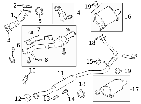 Exhaust Components for 2022 Subaru Legacy #2