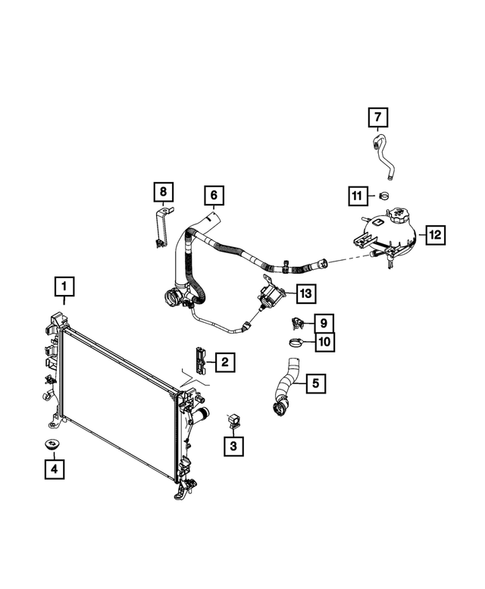Radiator and Related Parts; Charge Air Cooler for 2020 Jeep Renegade #5
