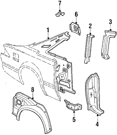 Inner Components for 1984 Ford EXP #0