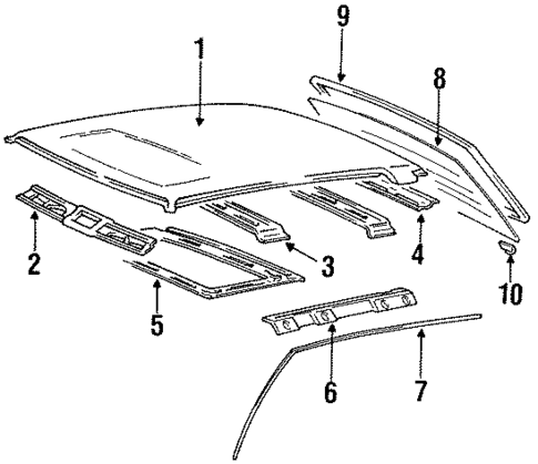 Roof for 1992 Hyundai Excel #0