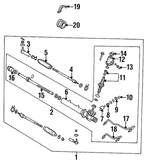 Steering Gear & Linkage for 1998 Nissan 240SX #0