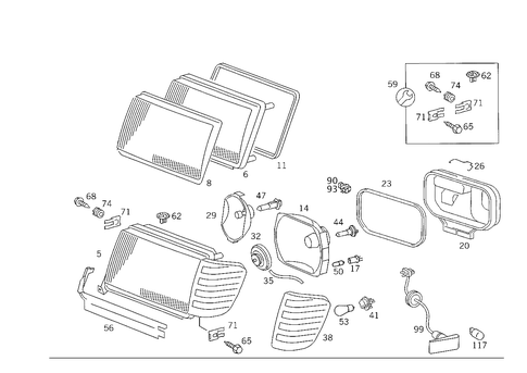 Lighting Unit for 1984 Mercedes-Benz 300TD #0