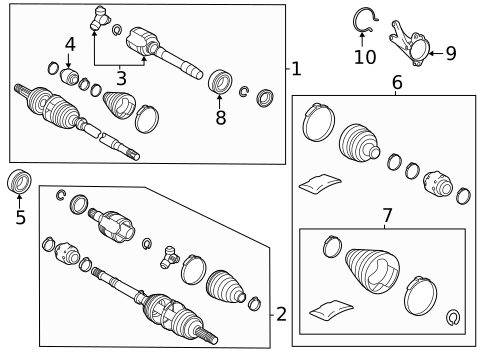 Drive Axles for 2023 Toyota Highlander #1