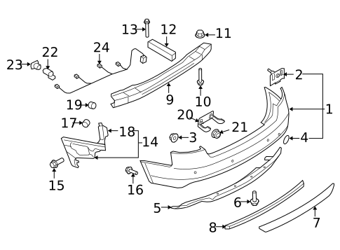 Bumper & Components - Rear for 2010 Audi A5 Quattro #1