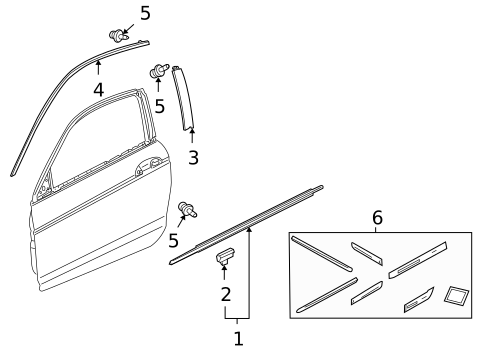 Exterior Trim - Door for 2010 Honda Accord #0