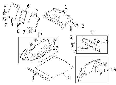 Interior Trim - Rear Body for 2017 Lincoln Continental #1