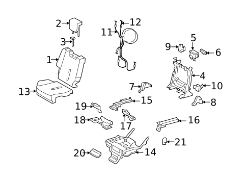 Rear Seat Components for 2012 Scion xD #1