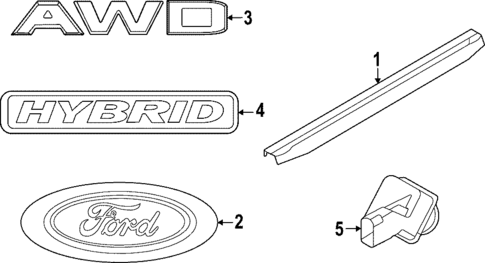 Exterior Trim - Tail Gate for 2023 Ford Maverick #0