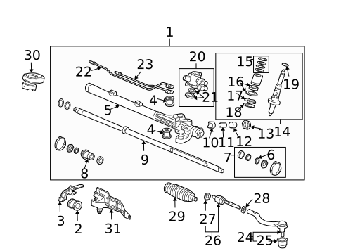Steering Gear & Linkage for 2007 Honda Accord #0