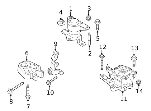 Engine & Trans Mounting for 2018 Ford Fusion #0