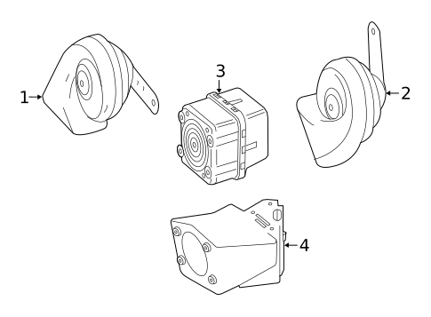 Horn for 2016 Mercedes-Benz GLE63 AMG #0
