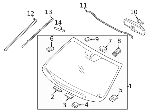 Glass - Windshield for 2019 Kia Sorento #0