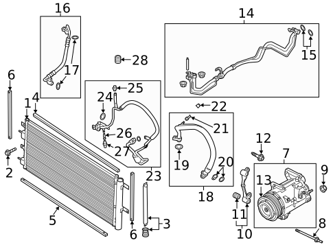 A/C Condenser & Evaporator for 2017 Ford Fusion #0