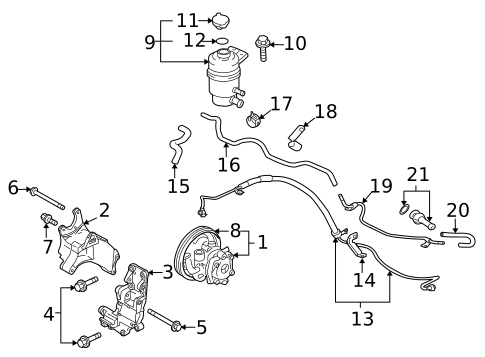 Pump & Hoses for 2013 Mitsubishi Lancer #0