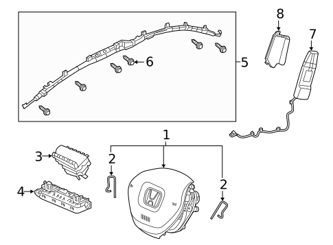 Air Bag Components for 2020 Honda Accord #0
