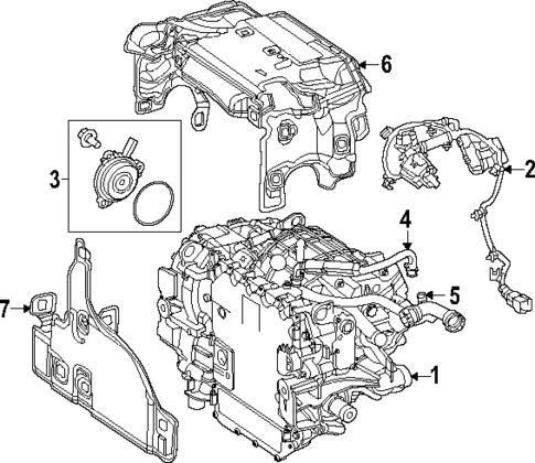 Traction Motor Components for 2023 Mercedes-Benz EQB 350 #1