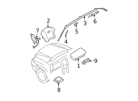 Air Bag Components for 2009 Kia Sportage #0