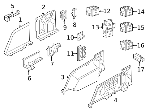 Interior Trim - Quarter Panels for 2022 Land Rover Discovery Sport #2