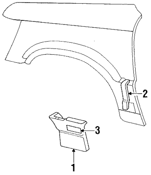 Exterior Trim - Fender for 1993 Jeep Grand Cherokee #0