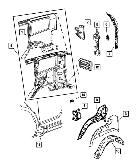 Quarter Panel and Pillar for 2007 Dodge Nitro #0