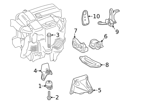 Engine & Trans Mounting for 2014 Mercedes-Benz C63 AMG #0
