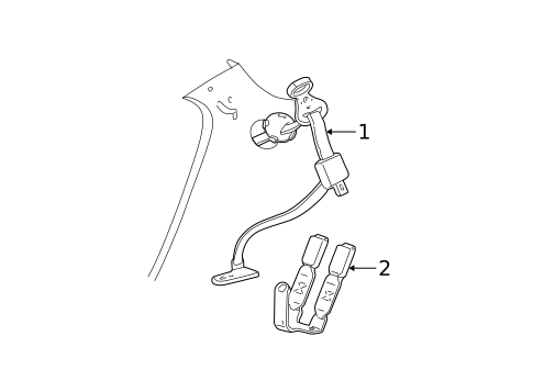 Seat Belt for 2003 Ford Taurus #3