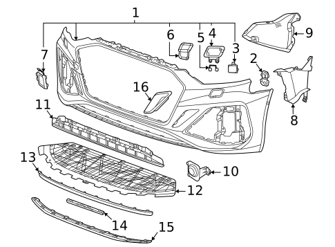 Bumper & Components - Front for 2024 Audi RS5 #0