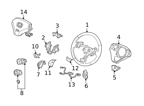 Steering Wheel & Trim for 2007 Honda Accord #0