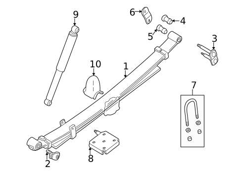 Rear Suspension for 1998 Mitsubishi Montero Sport #0