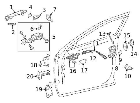 Front Door for 2020 Lexus NX300 #1