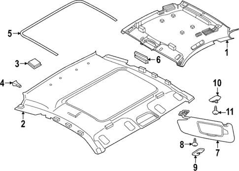 Interior Trim - Roof for 2023 Porsche 911 #0