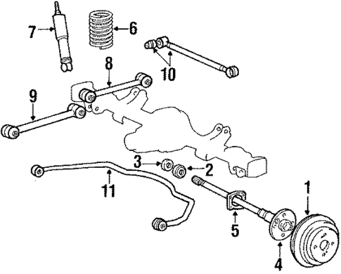 Rear Suspension for 1988 Toyota Tercel #1