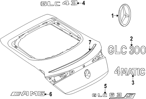 Exterior Trim - Lift Gate for 2025 Mercedes-Benz GLC 43 AMG® #0