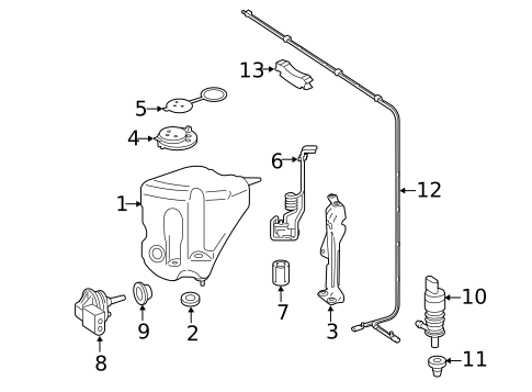 Washer Components for 2013 Mercedes-Benz CL63 AMG #0