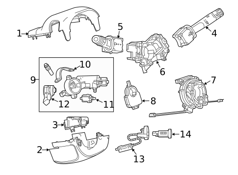 Anti-Theft Components for 2014 Chevrolet Malibu #1