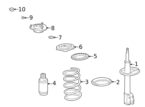 Struts & Components for 2002 Toyota Corolla #0