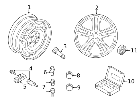 Wheels for 2011 Volkswagen Tiguan #10