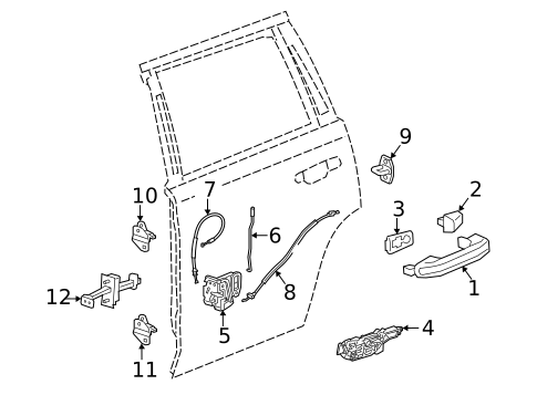 Lock & Hardware for 2017 Chevrolet Suburban #1