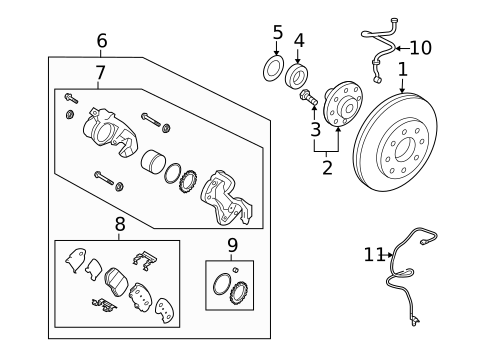 Brake Components for 2008 Hyundai Azera #0