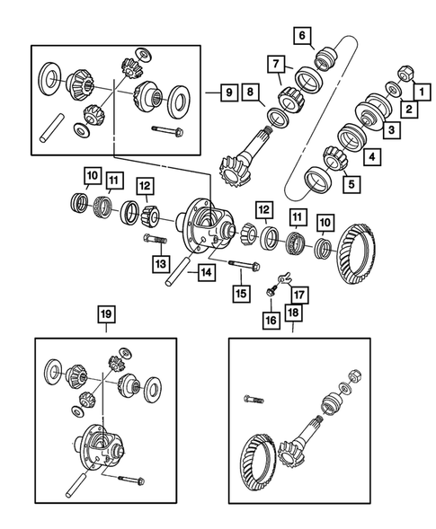 Front Axle; Housing, Differential and Vent for 2008 Dodge Ram 3500 #0